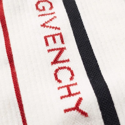 Shop Givenchy Logo Sock In White