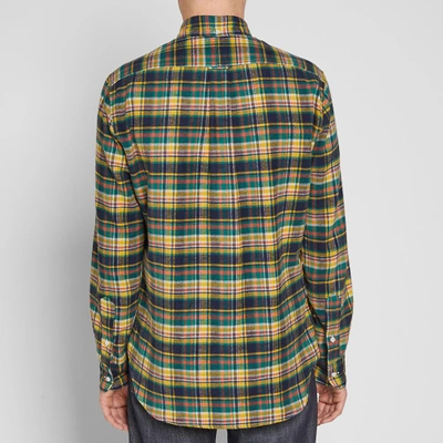 Shop Gitman Vintage Plaid Flannel Shirt In Green