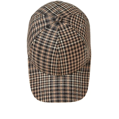 Shop Ami Alexandre Mattiussi Ami Checked Baseball Cap In Brown