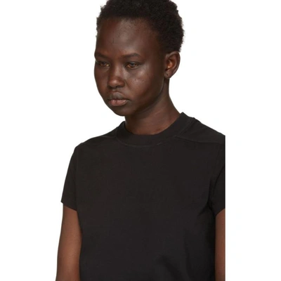 Shop Rick Owens Black Short Level T-shirt In 09 Black