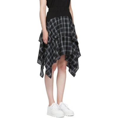 Shop Opening Ceremony Black Plaid Mix Skirt In 9000 Blkpld