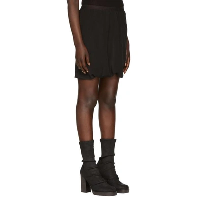 Shop Rick Owens Black Silk Crepe Bud Shorts In 09 Black