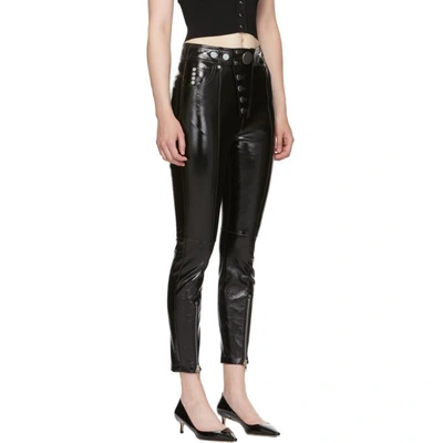 Shop Alexander Wang Black Patent Leather Pants In 001 Black