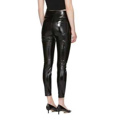 Shop Alexander Wang Black Patent Leather Pants In 001 Black