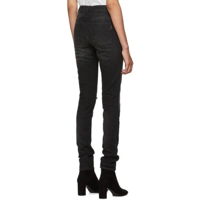 Shop Saint Laurent Black Mid-rise Skinny Jeans In 1062 Black