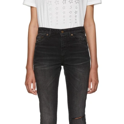 Shop Saint Laurent Black Mid-rise Skinny Jeans In 1062 Black