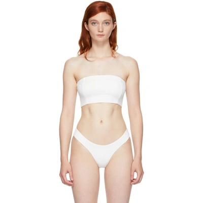Shop Myraswim White Daria Bikini Top In Vanilla