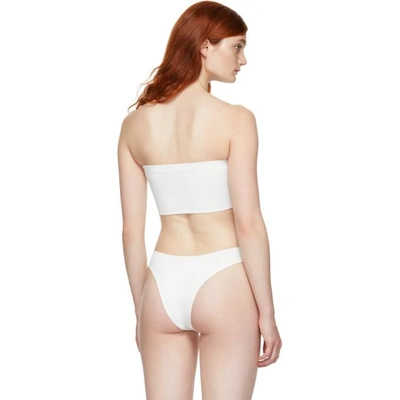 Shop Myraswim White Daria Bikini Top In Vanilla