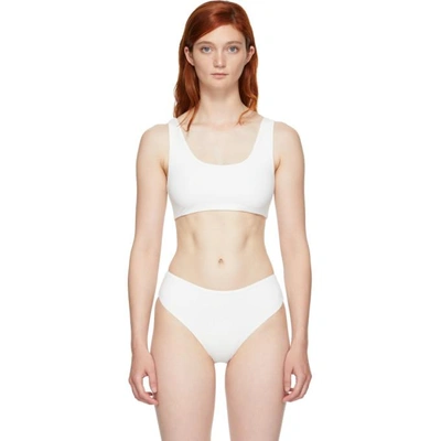 Shop Myraswim White Diego Bikini Top In Vanilla