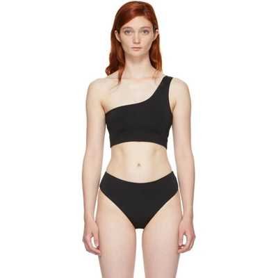 Shop Myraswim Black Ford Single-shoulder Bikini Top