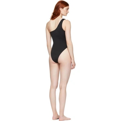 Shop Myraswim Black Rhoades Single-shoulder Swimsuit