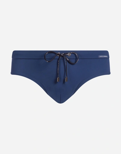 Shop Dolce & Gabbana Swim Briefs In Blue