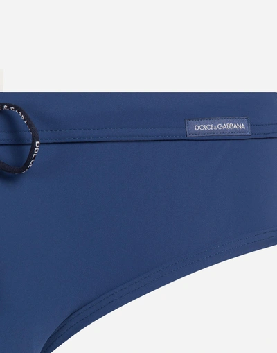 Shop Dolce & Gabbana Swim Briefs In Blue