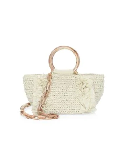 Shop Carolina Santo Domingo Corallina Ring Tote In Ivory