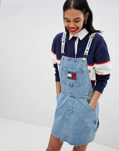 Tommy Jeans Tommy Jean 90s Capsule 5.0 Denim Overall Dress - Blue | ModeSens