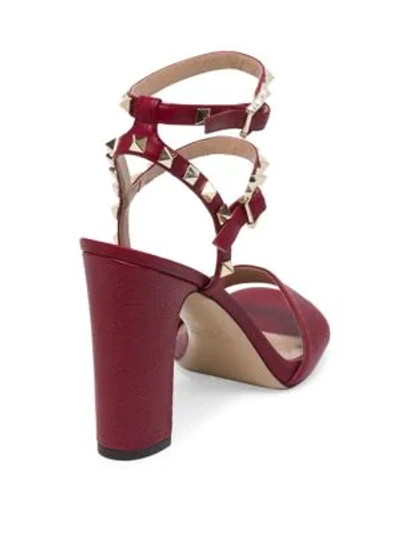 Shop Valentino Rockstud High Heel Sandals In Red
