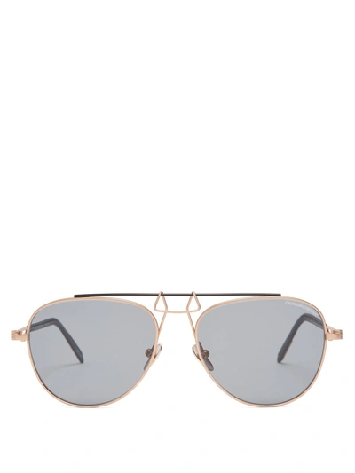 Aviator frame Metal Sunglasses In Gold