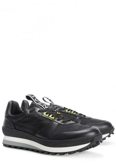 Shop Givenchy Tr3 Black Leather Trainers