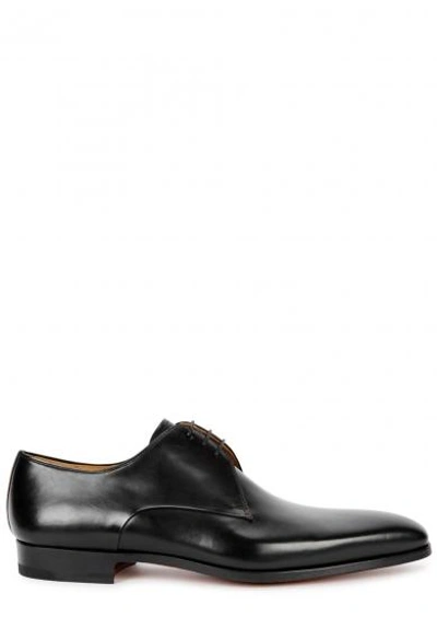 Shop Magnanni Black Leather Derby Shoes