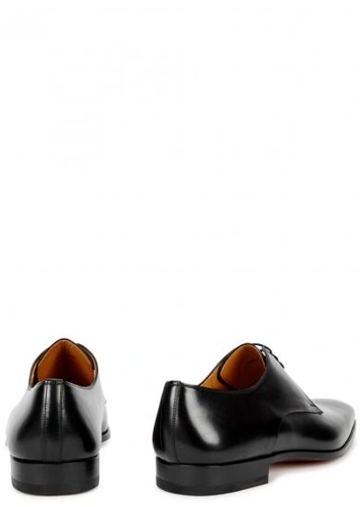 Shop Magnanni Black Leather Derby Shoes