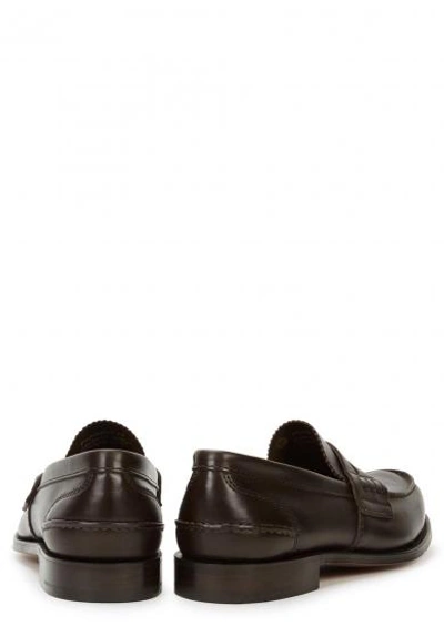 Shop Church's Pembrey Brown Leather Loafers In Black