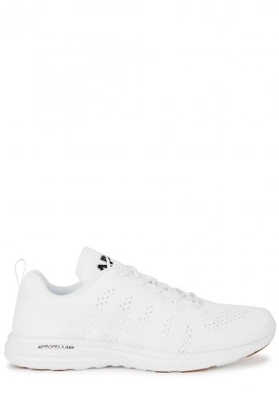 Shop Apl Athletic Propulsion Labs Techloom Pro White Knitted Trainers