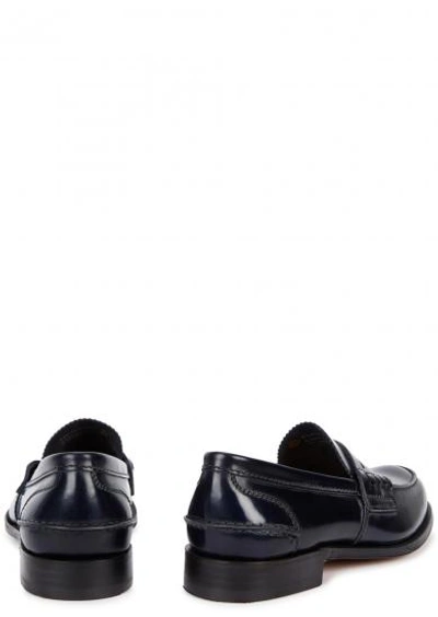 Shop Church's Tunbridge Midnight Blue Leather Penny Loafers In Navy
