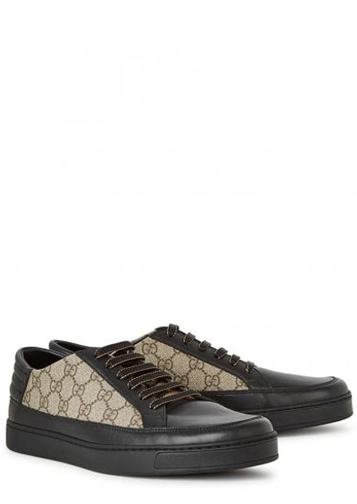 Shop Gucci Gg Supreme Leather Trainers In Black