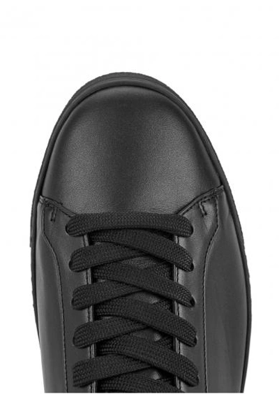 Shop Versace Black Medusa Leather Hi-top Trainers