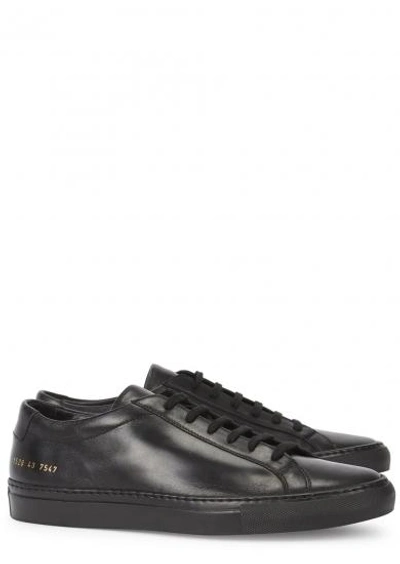 Shop Common Projects Original Achilles Black Leather Sneakers