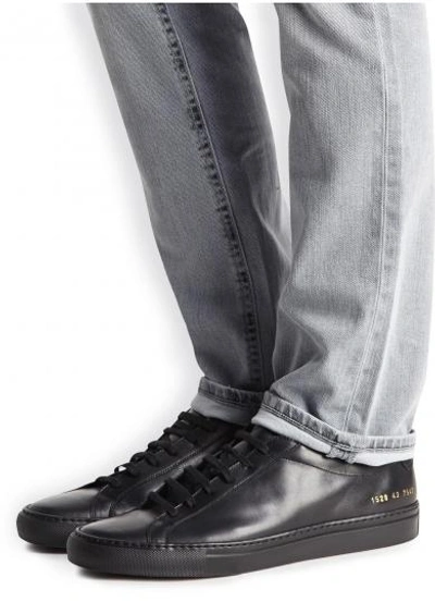 Shop Common Projects Original Achilles Black Leather Sneakers