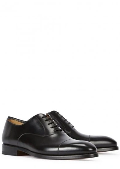 Shop Magnanni Black Leather Oxford Shoes