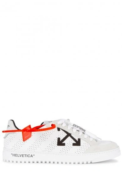 Shop Off-white Low 2.0 White Leather Trainers