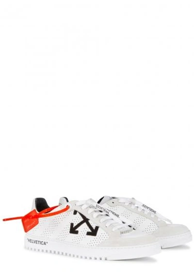 Shop Off-white Low 2.0 White Leather Trainers