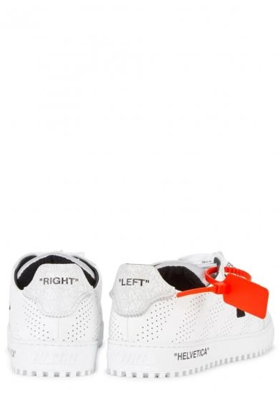 Shop Off-white Low 2.0 White Leather Trainers