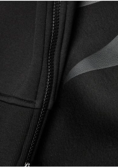 Shop Neil Barrett Military Cross Stretch-neoprene Sweatshirt In Black