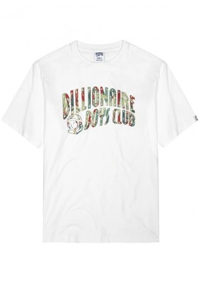 Shop Billionaire Boys Club Reflective Lizard Printed Cotton T-shirt In White