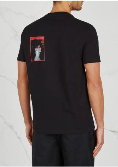 Shop Neil Barrett A Kind Of Red Printed Cotton T-shirt In Black