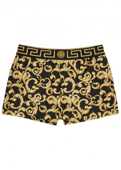 greca border baroque swim shorts