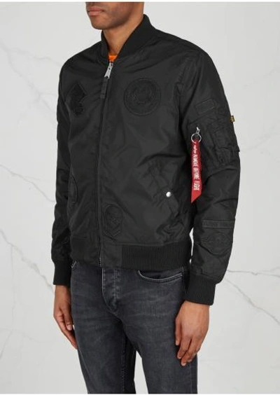 Shop Alpha Industries Ma1-tt Black Shell Bomber Jacket