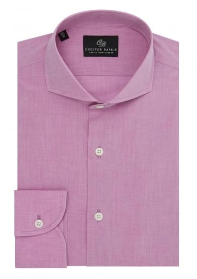 Shop Chester Barrie Fine Chambray Shirt In Pink