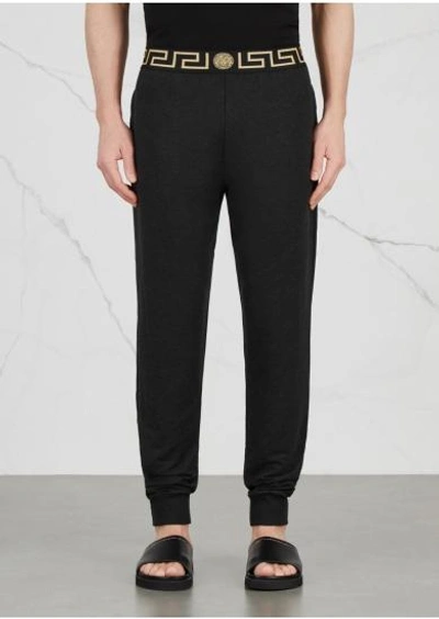 Shop Versace Black Modal Blend Jogging Trousers, Trousers, Modal