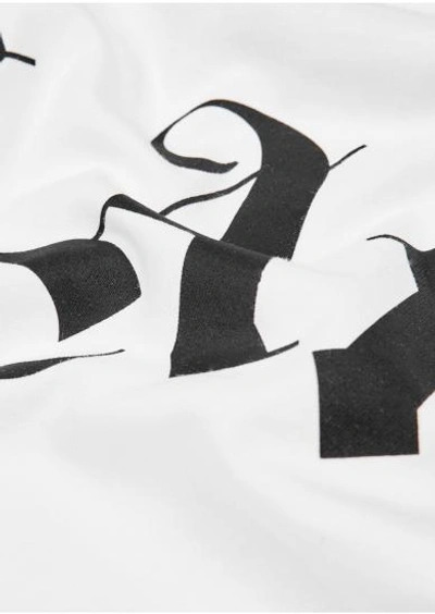 Shop Palm Angels Logo Neck Black Cotton Top In White
