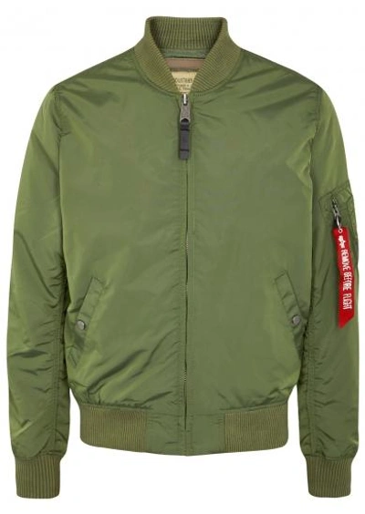 Shop Alpha Industries Ma1-tt Olive Shell Bomber Jacket In Green