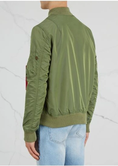 Shop Alpha Industries Ma1-tt Olive Shell Bomber Jacket In Green