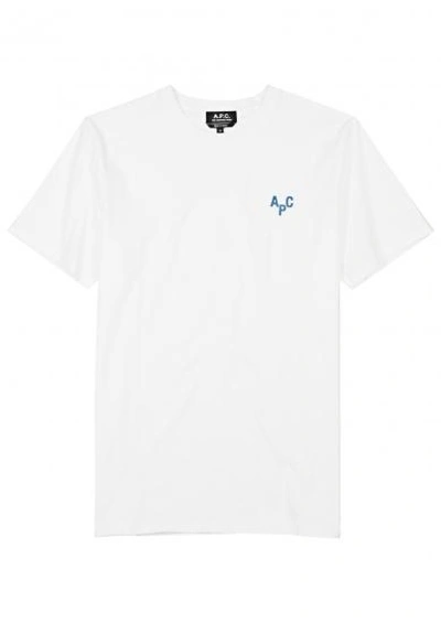 Shop Apc Émeric Logo-print Cotton T-shirt In White