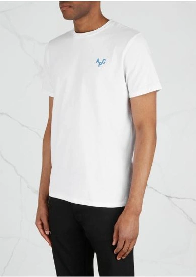 Shop Apc Émeric Logo-print Cotton T-shirt In White