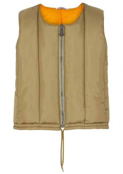 Shop Our Legacy Olive Quilted Ripstop Gilet In Green