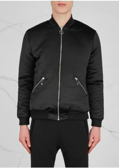 Shop Blood Brother Formula Reversible Satin Bomber Jacket In Black