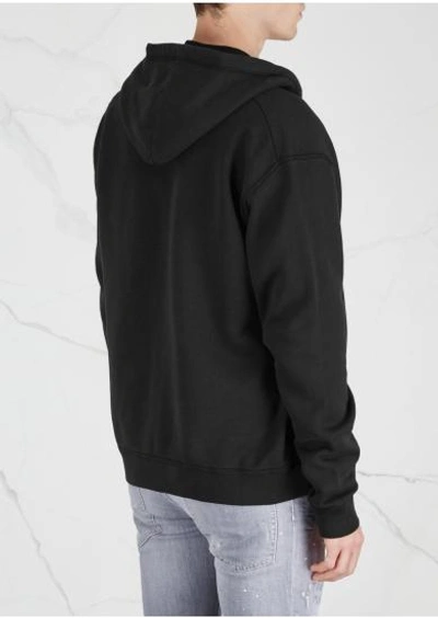 Shop Dsquared2 Icon Hooded Cotton Sweatshirt In Black